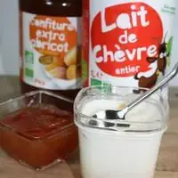 Yaourts au lait de chèvre et confiture - sans yaourtière